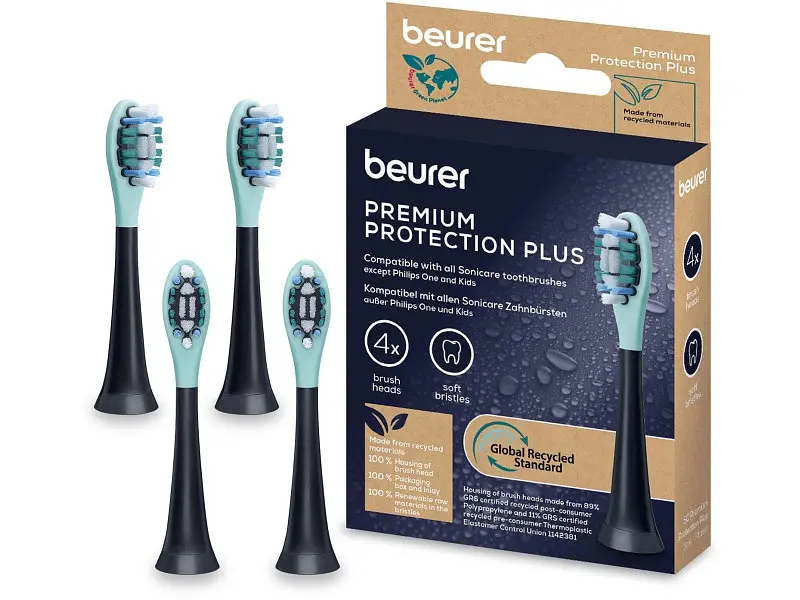 Насадки до зубних щіток Beurer SC30 / SC50 Premium Protection Plus 4 шт (SC_30/50_PPP_4) - фото 4