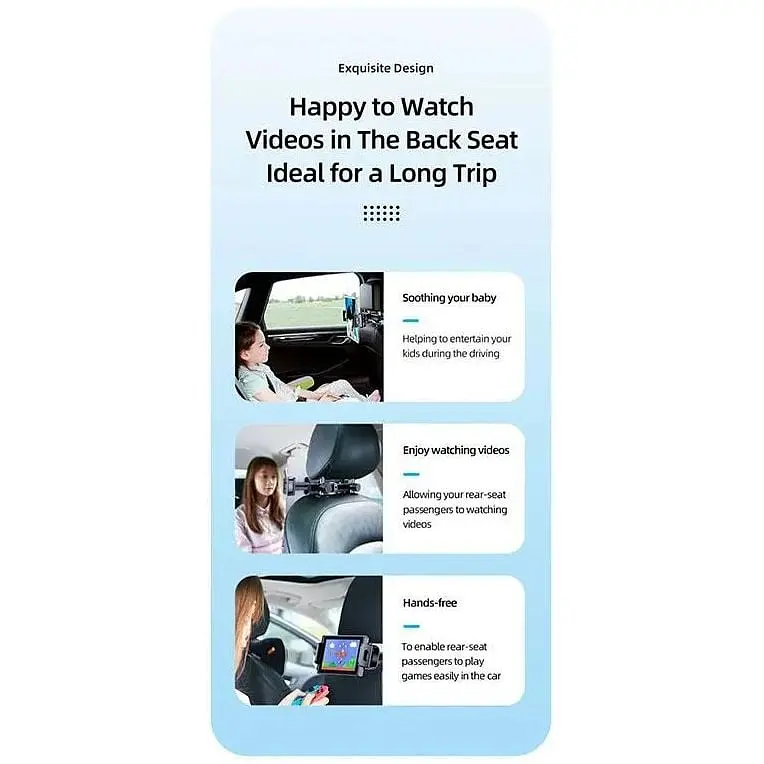 Держатель USAMS Car Rear Seat Phone-Tablet Bracket US-ZJ068 - фото 6