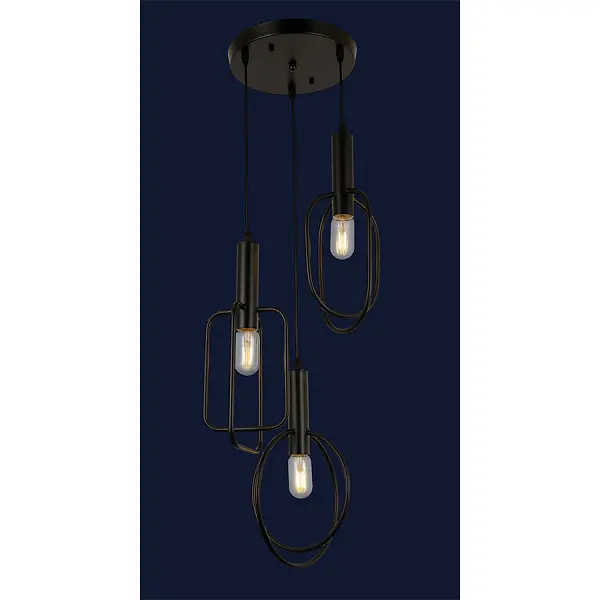 Люстри в стилі Loft Levistella 761YG03-3 BK - фото 2