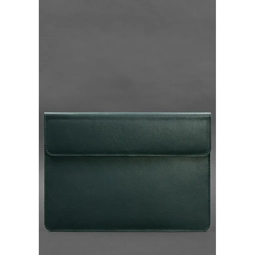 Шкіряний чохол-конверт BlankNote на магнітах для MacBook 15 дюймів Зелений - фото 5
