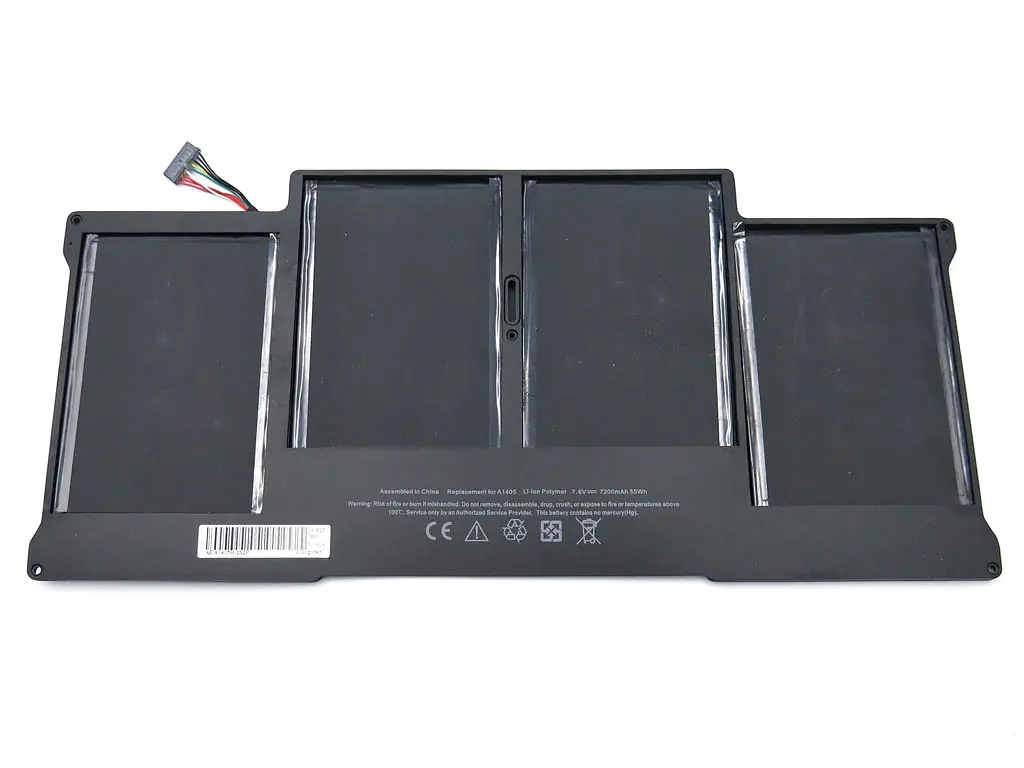 Акумулятор для Apple A1405 A1466, A1369 MacBook Air 13.3" (7.4V 7200 mAh 53Wh). Для A1369 (2011), A1466 (2011, 2012) - фото 2