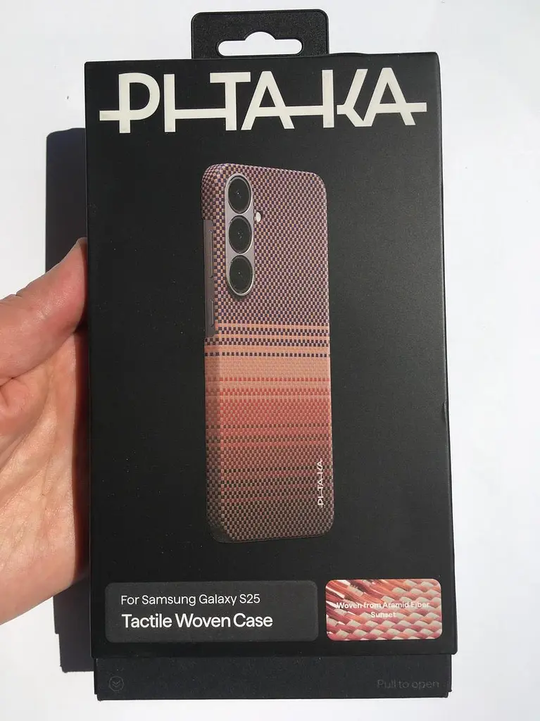 Чохол протиударний Pitaka Tactile Woven Edge Case MagSafe для Samsung Galaxy S25 (S931) Sunset KS2503 - фото 2