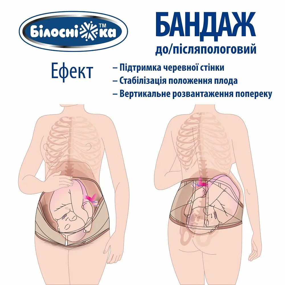 Бандаж післяопераційний Білосніжка, розмір № 2 (85-95 см), бежевий (408677) - фото 6