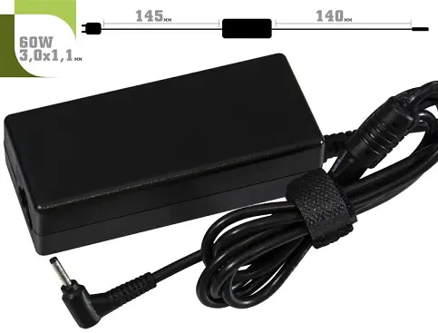Блок живлення 1StCharger для ноутбука Samsung 60W(19V/3.16A) 3.0x1.0 + кабель живлення - фото 4