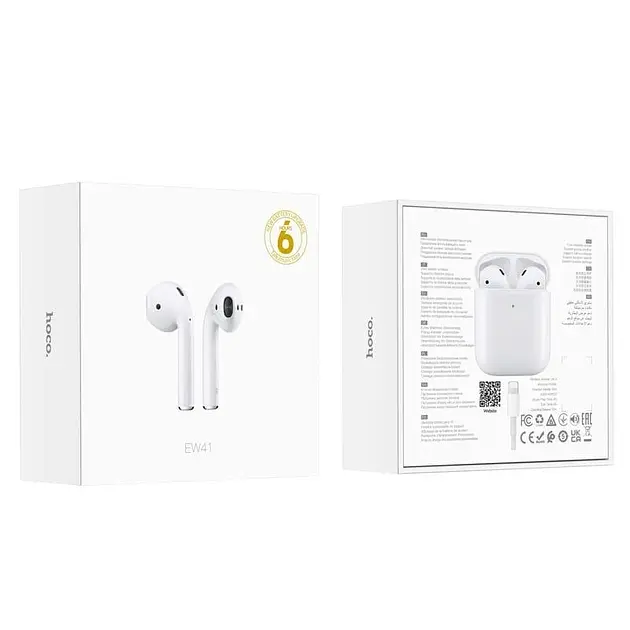 Бездротові блютуз навушники HOCO EW41 Bluetooth TWS Білий - фото 2