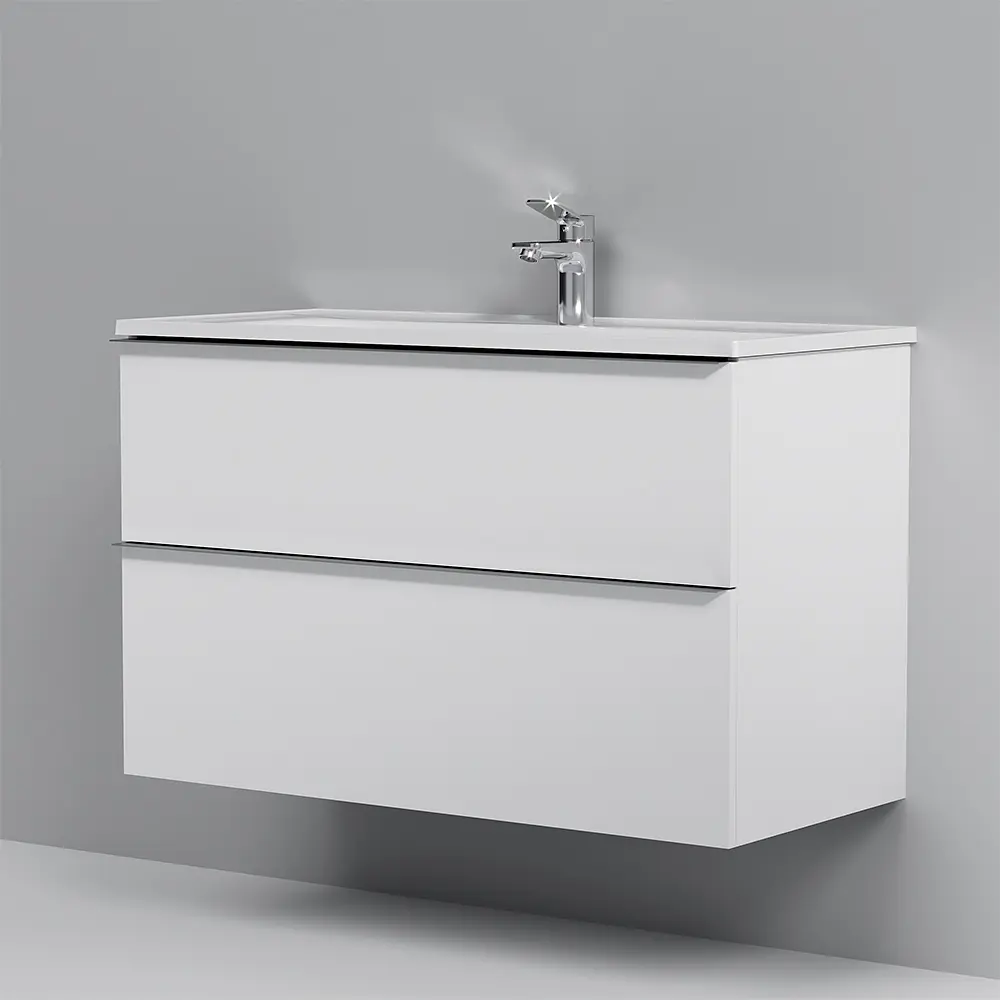 Тумба з умивальником Am.Pm X-Joy S підвісна 100 см 2 ящики білий MTA-FHX1002WG-WCC1002WG, Білий - фото 2