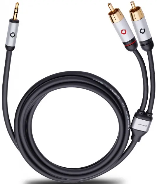 Аудио кабель 3.5 Jack-2xRCA Oehlbach i-Connect J-35 R 300 Black