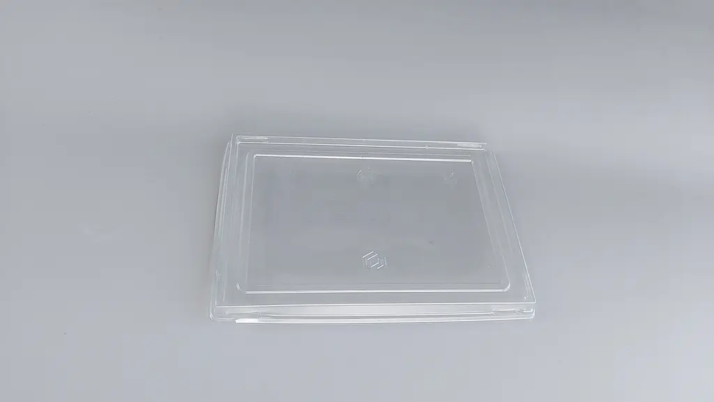 Кришка PET 150×100 мм прозора для крафтового контейнера одноразова прямокутна кришка для упаковки їжі - фото 3