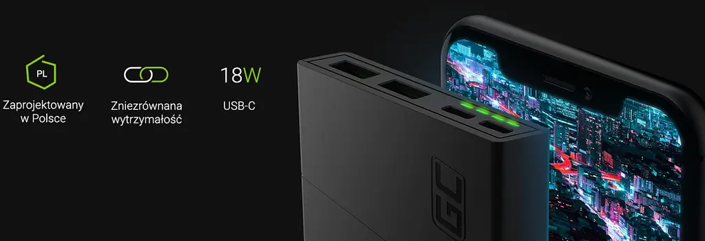 Портативный аккумулятор Green Cell с быстрой зарядкой PowerPlay 10S 10000 мАч 18 Вт - фото 8