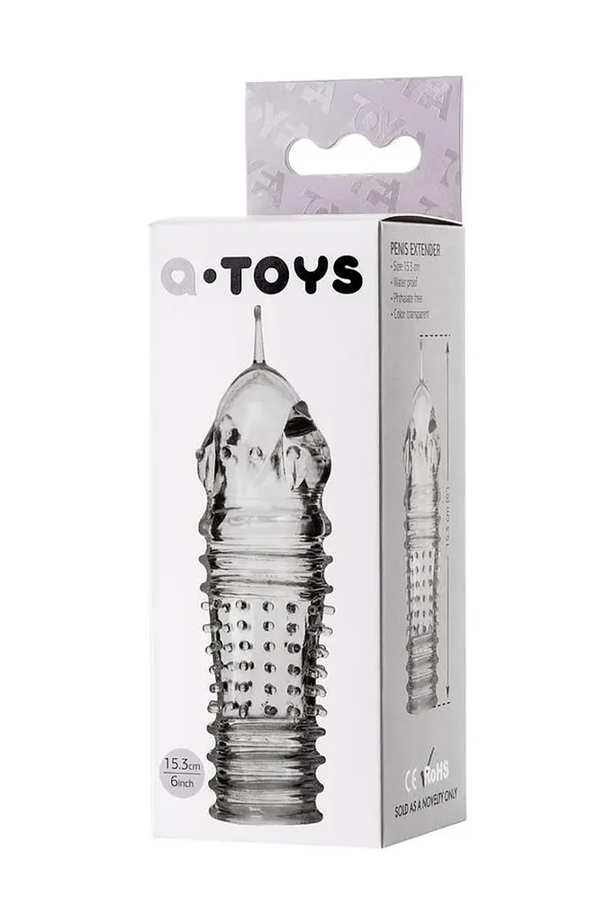 Насадка на пеніс A-Toys, 15,3 см (прозорий) - фото 3