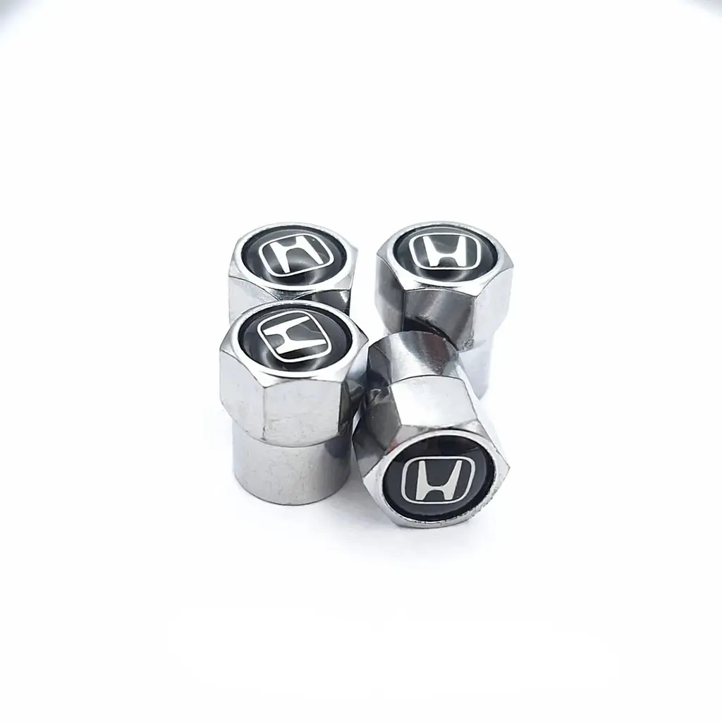 Ковпак вентиля колеса Honda Хонда 4 шт Тюнінг Сірі - фото 3