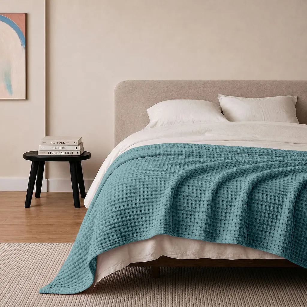 Плед покривало Cosas Olympic Greek Waffle 230х240 см вафельне (Blanket_49Olympic_GreekWaffle_230x240) - фото 2