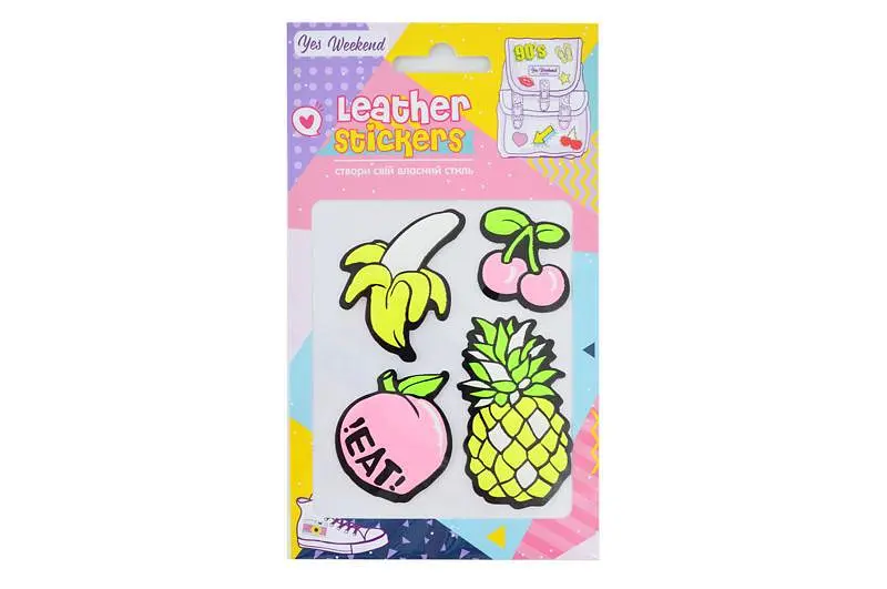 Набір самоклейних стікерів Yes Weekend Leather stickers Exotic fruits для декору (30844)