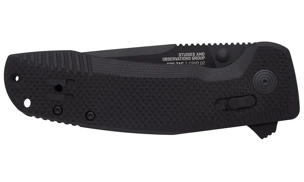 Ніж складаний SOG TAC XR (Partially Serrated) Чорний - фото 4