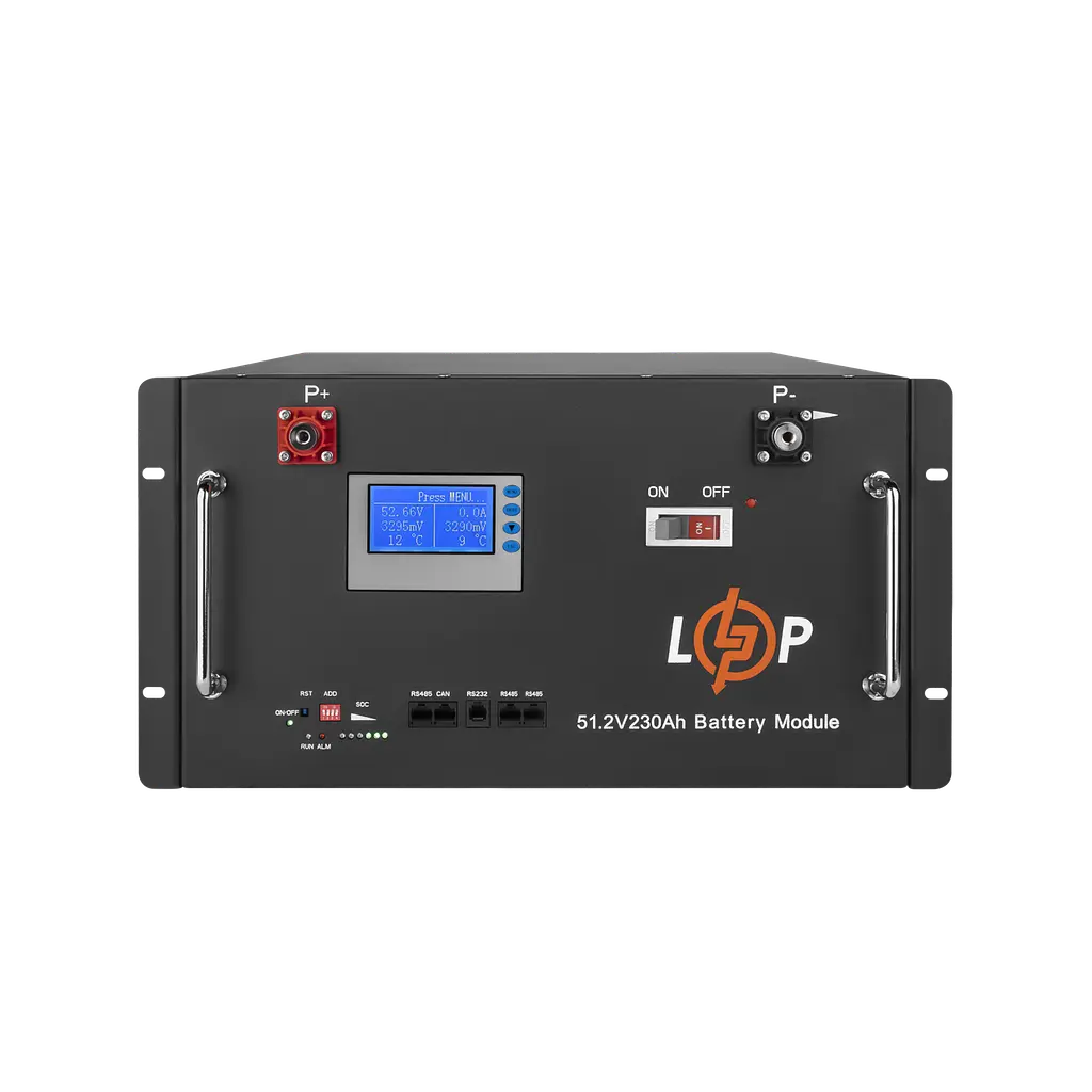 Аккумулятор LP LiFePO4 48V (51,2V) - 230 Ah (11776Wh) (Smart BMS 200A) с LCD RM - фото 2