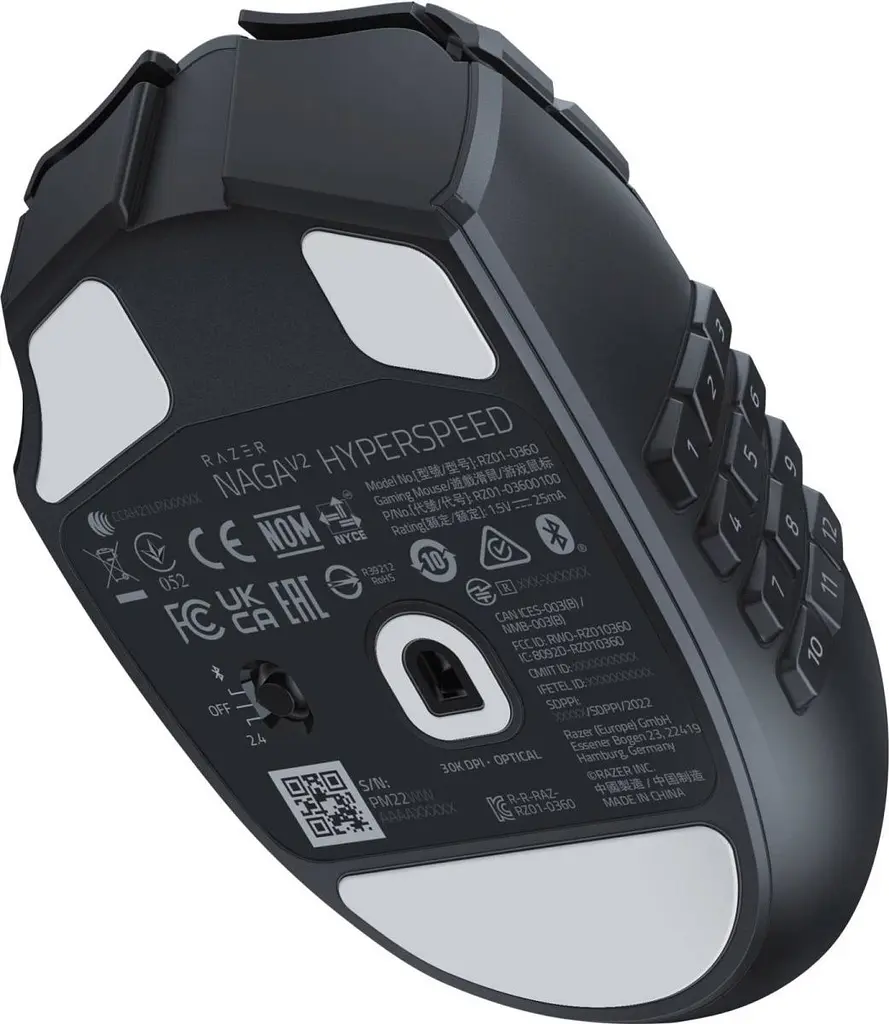 Миша Razer Naga V2 Hyperspeed (RZ01-03600100-R3G1) [88432] - фото 5