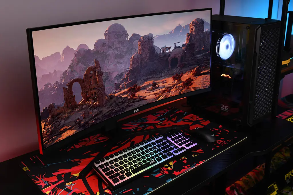 Монітор 2E Gaming 34" G3424B 2xHDMI DP VA 3440x1440 180Hz 1ms NTSC 85% CURVED FreeSync HAS teh0014152 - фото 7