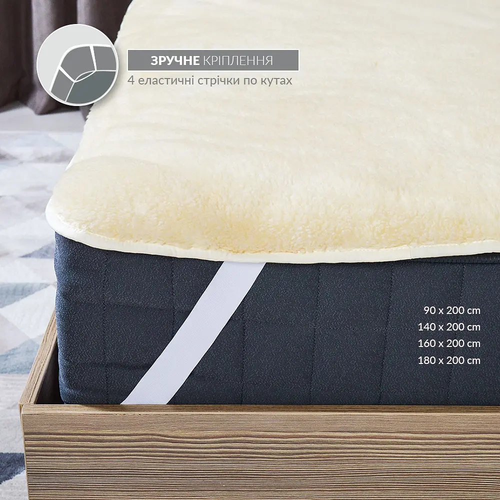 Наматрацник-поверхня Ideia Wool Овечка, 200х140 см (8-11029) - фото 5