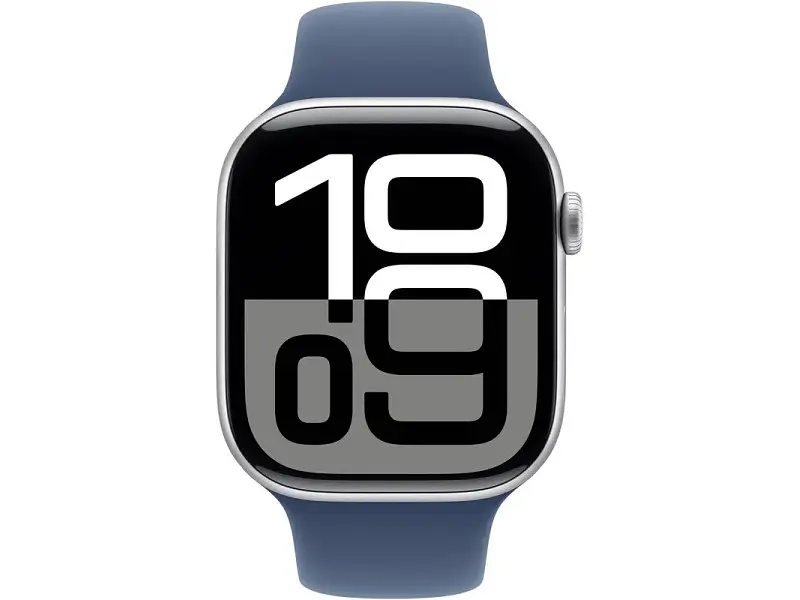 Смарт-годинник Apple Watch Series 10 GPS 46mm Silver Alu. Case w. Denim Sport Band - S/M (MWWL3) - фото 2
