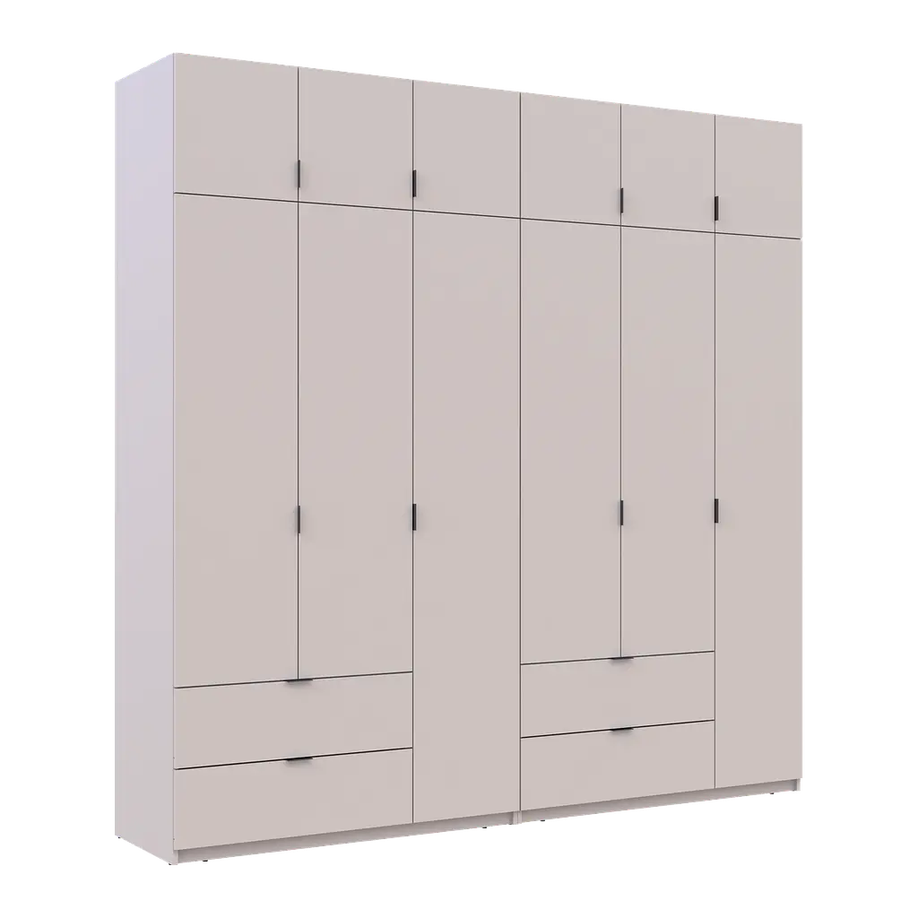 Розпашна Шафа для одягу Doros Лукас Кашемір 3+3 ДСП 240х50х240 (42005108) - фото 6