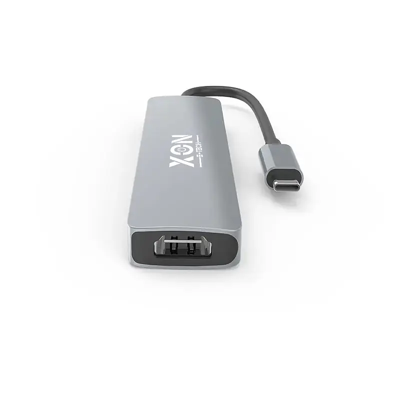 USB-хаб XON SmartHub 6 в 1 SD/TF + Type-C + USB3.0 + 2хUSB2.0 Сірий (UHCHP062322G 5139) - фото 4
