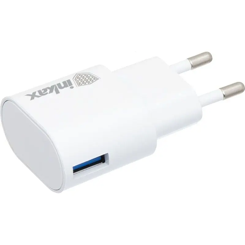 Зарядний пристрій INKAX CD-08 Travel charger + iPhone4 cable 1USB 1A White - фото 2