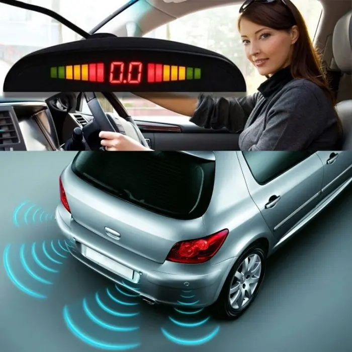 Парктроник автомобильный PAssistant на 4 датчика + LCD монитор Чёрные датчики - фото 5