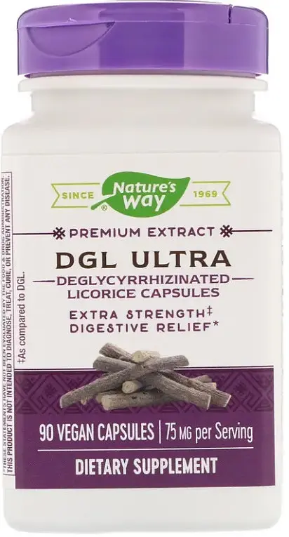 Гліціррізінат солодки Nature's Way DGL Ultra 75 мг 90 капс