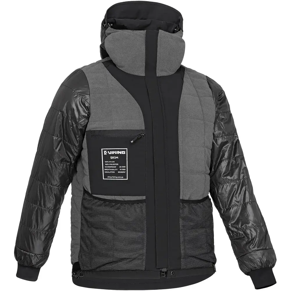 Куртка Viking Fishing Skim XXXL 80g 20K Black/Light Grey - фото 4