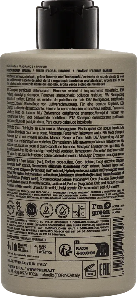 Очищувальний детокс-шампунь Previa Natural Haircare Extra Life E3.01 Purifying Shampoo 340 мл - фото 2