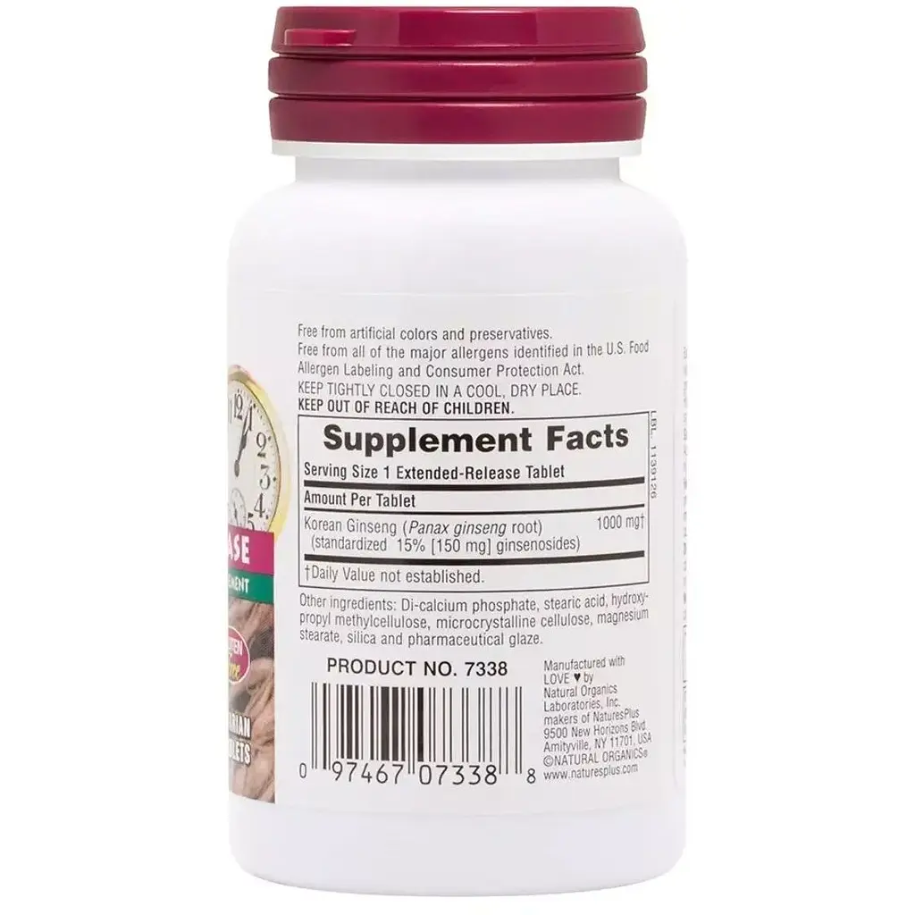 Екстракт кореня женьшеня NaturesPlus Herbal Actives 1000 мг 30 таблеток - фото 2