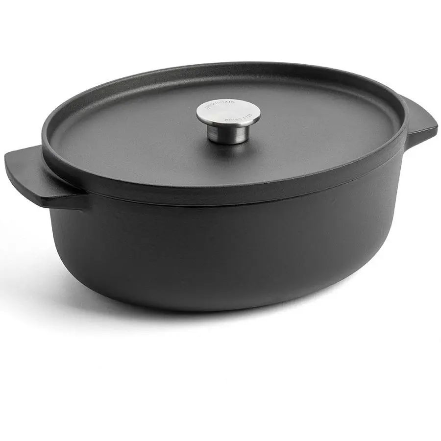 Утятница KitchenAid Matte Oven-to-table чугунная с крышкой 30 см 5.6 л черная (CC004900-001) - фото 2