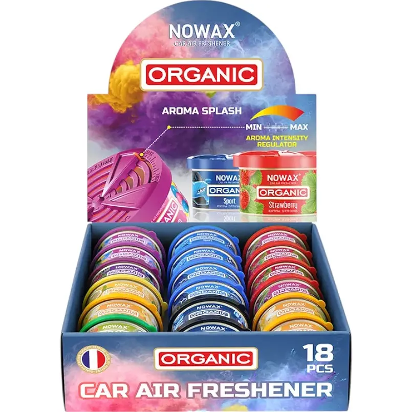Набір ароматизаторів Nowax Organic Mix у виставковому боксі 18 шт. (NX00118) - фото 1