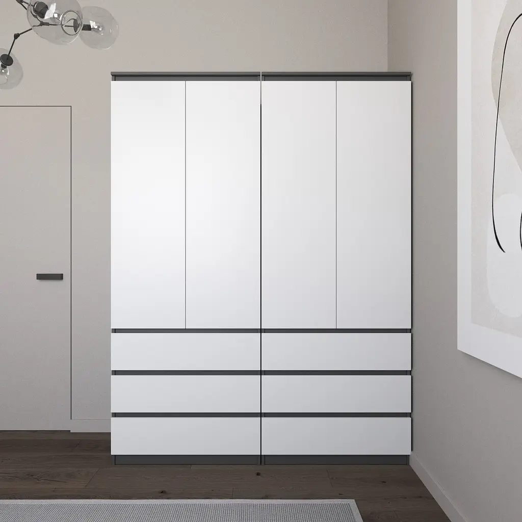 Шафа для одягу Vays зі штангою та полицями, 6 шухляд, комплект з 2 шаф R9+R16 - фото 8