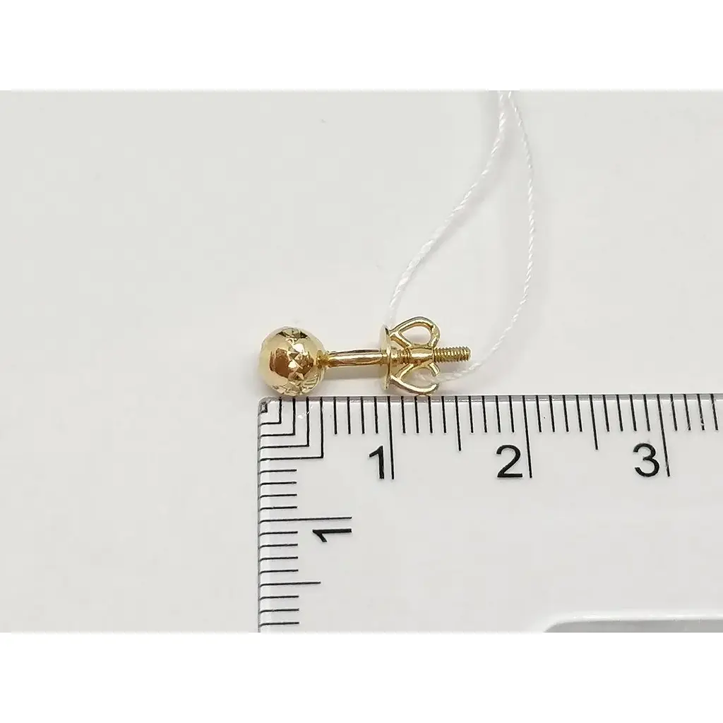 Золотая моносерьга-пуссета Favoritum с алмазной гранью. 210115_5/1_А - фото 4