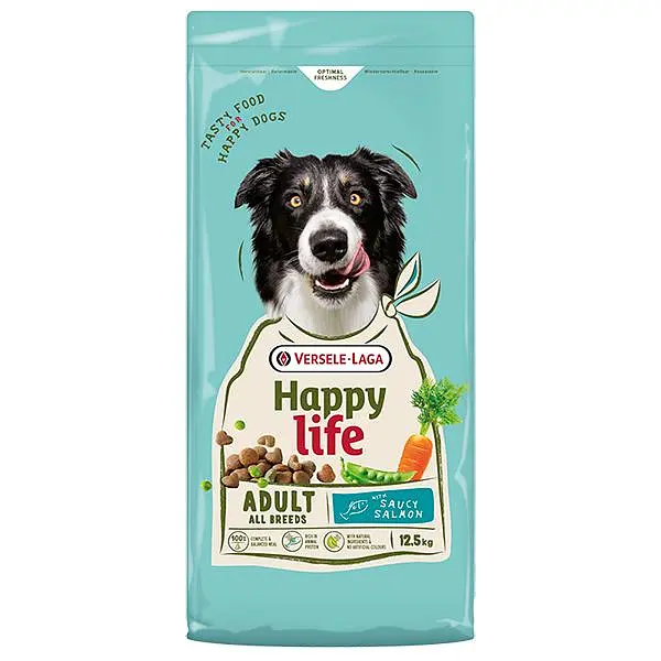 Сухий корм для собак усіх порід Happy Life Adult with Salmon Хеппі Лайф Лосось 12.5 кг