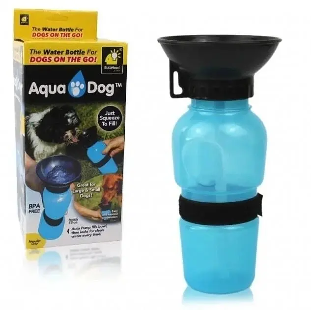 Дорожня поїлка-пляшка для собак та котів Aqua Dog 500 мл - фото 3