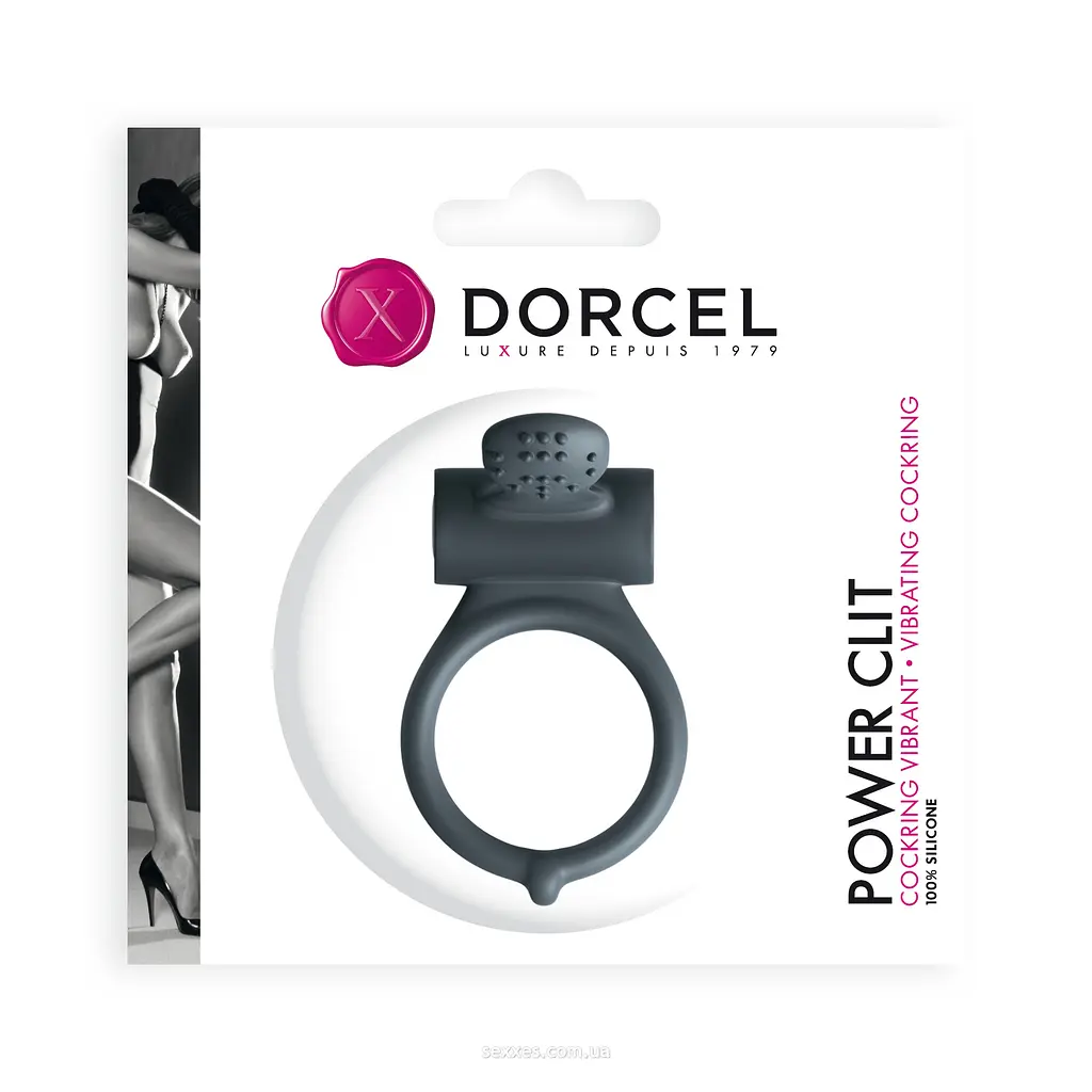 Ерекційне кільце з вібрацією Marc Dorcel Power Clit Black V2 Dorcel MD1410 87186 - фото 3