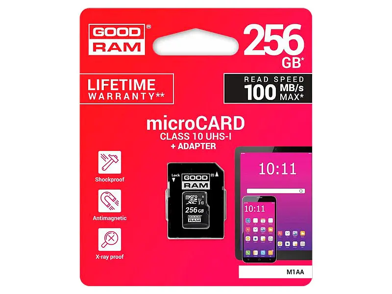 Карта пам'яті GOODRAM microSDXC class 10 UHS-I + SD Adapter 256 GB (M1AA-2560R12) - фото 2