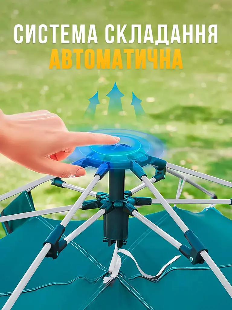 Автоматичний намет — Smart Camp (4-місний) + Універсальний ліхтар туриста 3 в 1 - фото 4