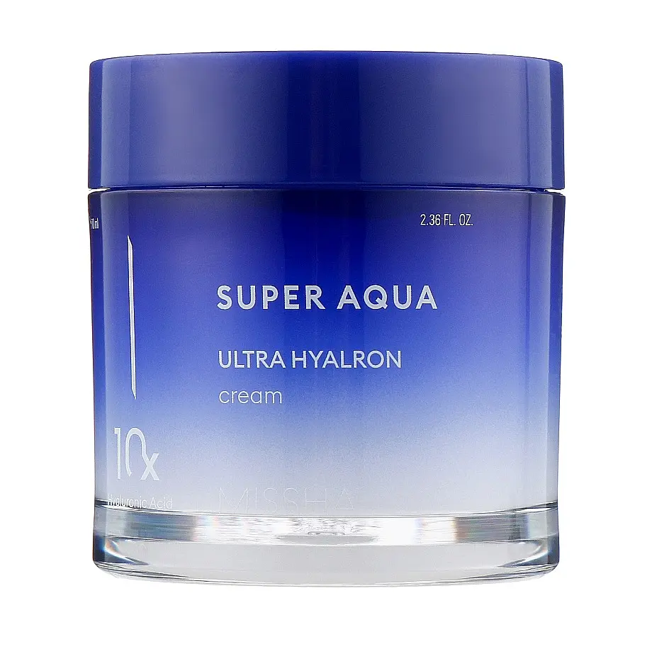Зволожуючий крем з 10 видами гіалуронової кислоти Super Aqua 10x Ultra Hyaluronic Cream Missha 20 мл - фото 2