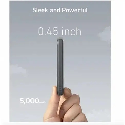 Зовнішній акумулятор Anker 621 Magnetic 5000mAh (A1610012) чорний - фото 4