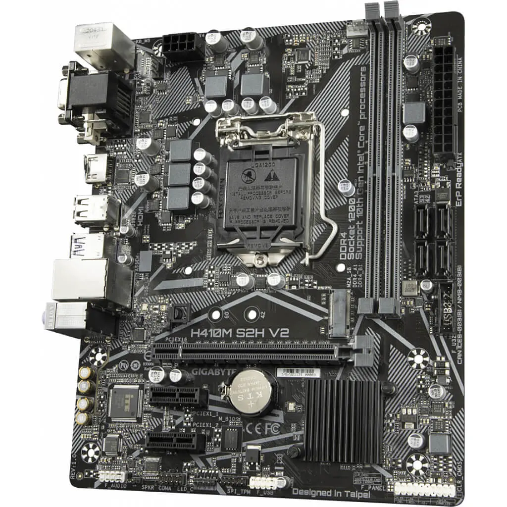 Материнська плата Gigabyte H410M S2H V2 (H410M S2H V2) (Socket 1200, Intel H410, Micro-ATX) Б/в - фото 2