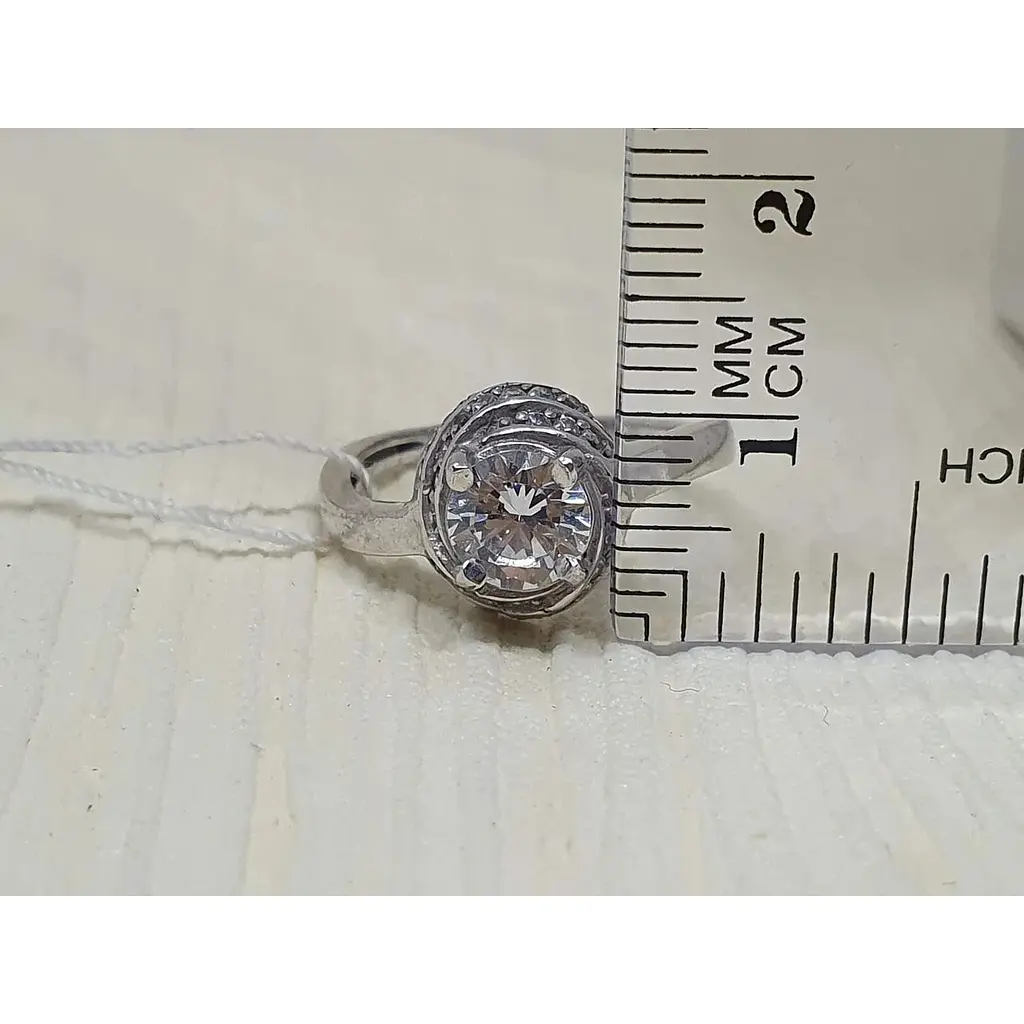 Срібне кільце Агні ЛАКІ з фіанітами. Артикул 1412/9Р-CZ - фото 4