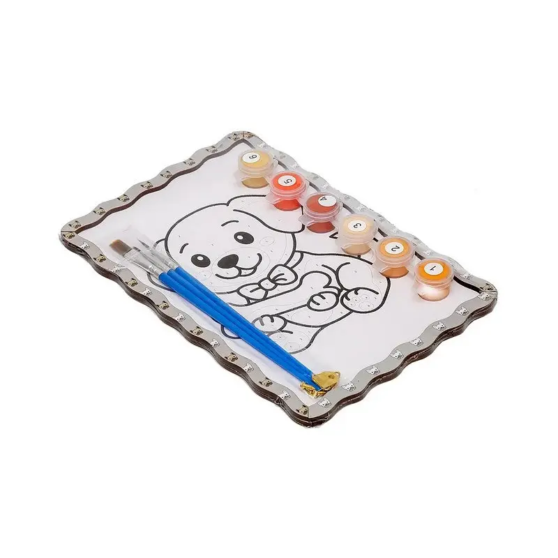 Дитячий набір для розпису по дереву Песик Puz-22979 формат А5 - фото 2