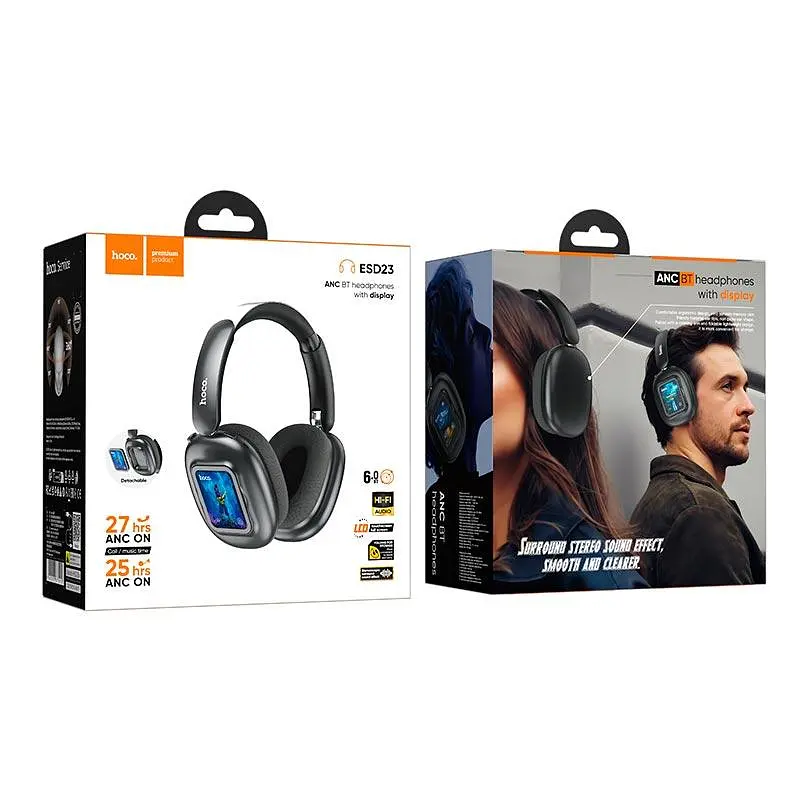 Навушники HOCO Lasting ANC BT headphones with display ESD23 BT6.0, 25/27h - фото 2