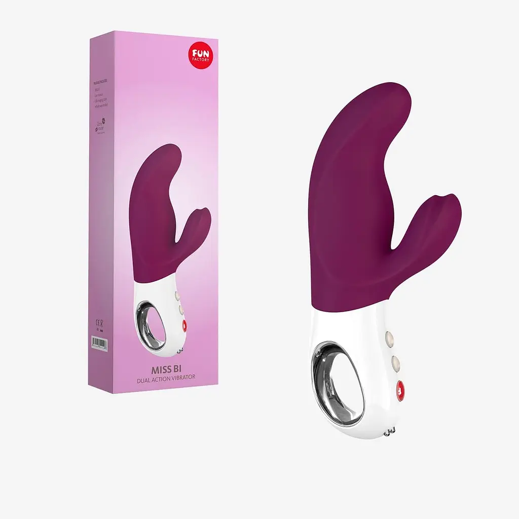 Вібратор Fun Factory Miss Bi 17 см бордовий - фото 7