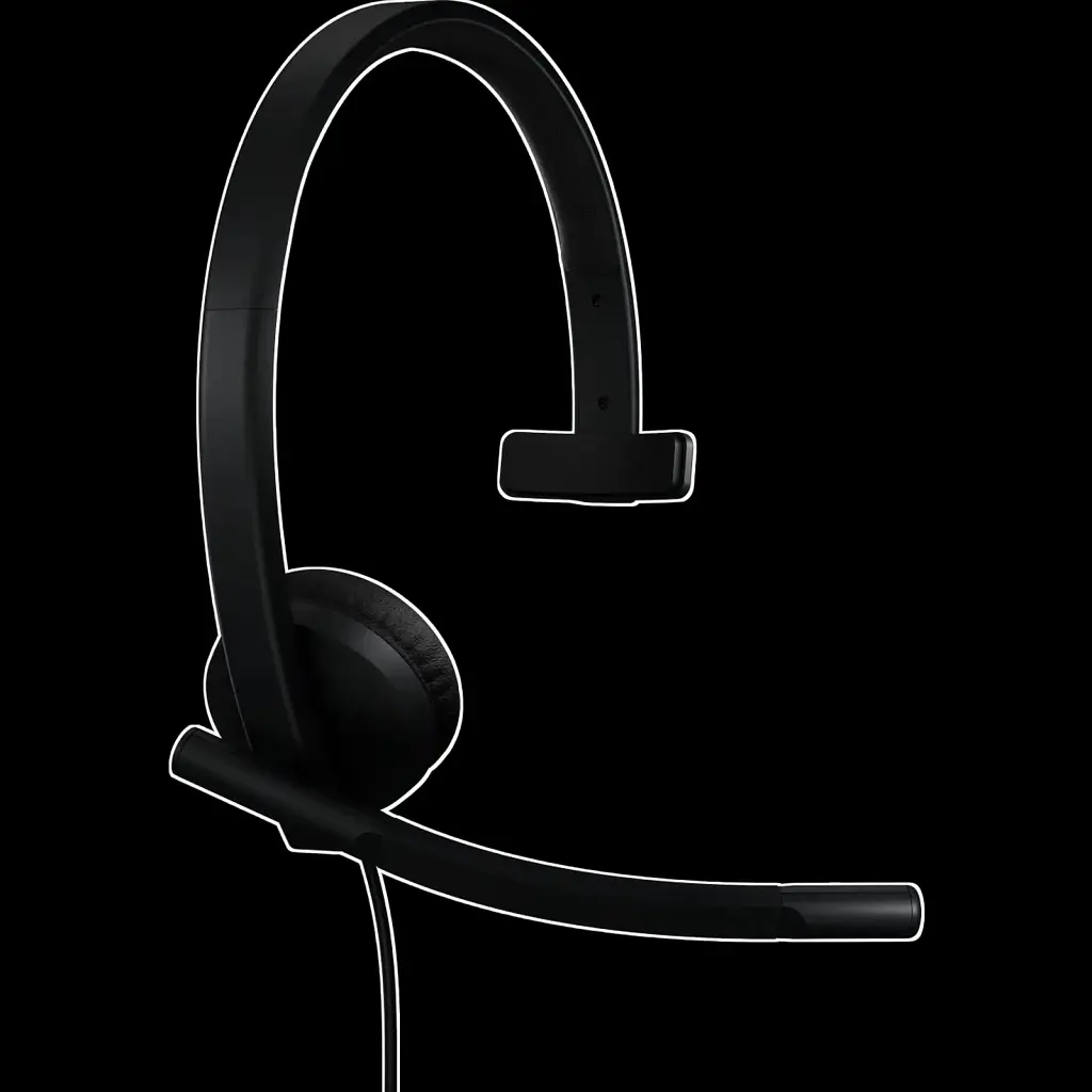Гарнітура Logitech H570e Corded Mono BLACK-USB-A (981-001426) (7095236) - фото 4