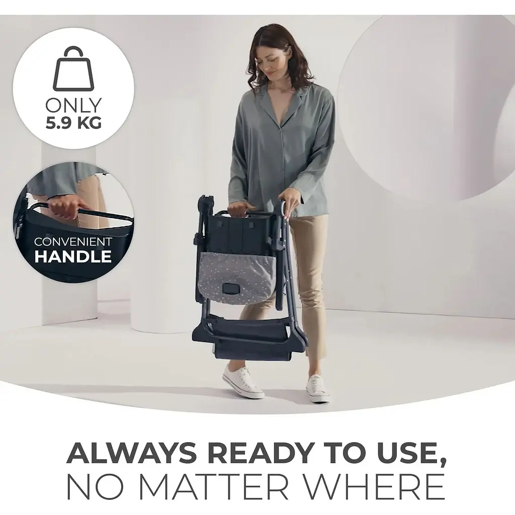 Стільчик для годування Kinderkraft Foldee Grey KHFOLD00GRY0000 (00-00305201) - фото 10