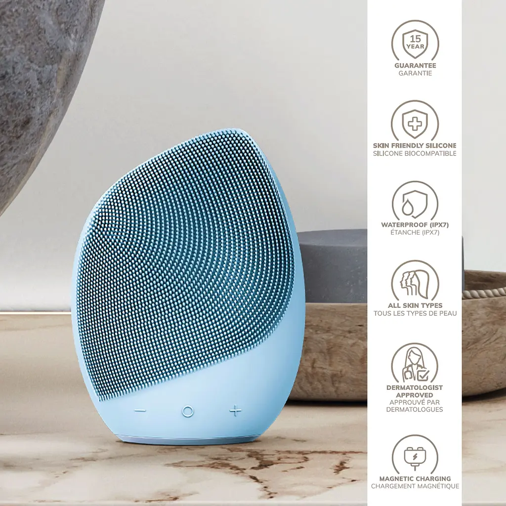 Щетка для лица Geske Sonic Facial Brush 5 в 1 электронная звуковая аквамарин - фото 5